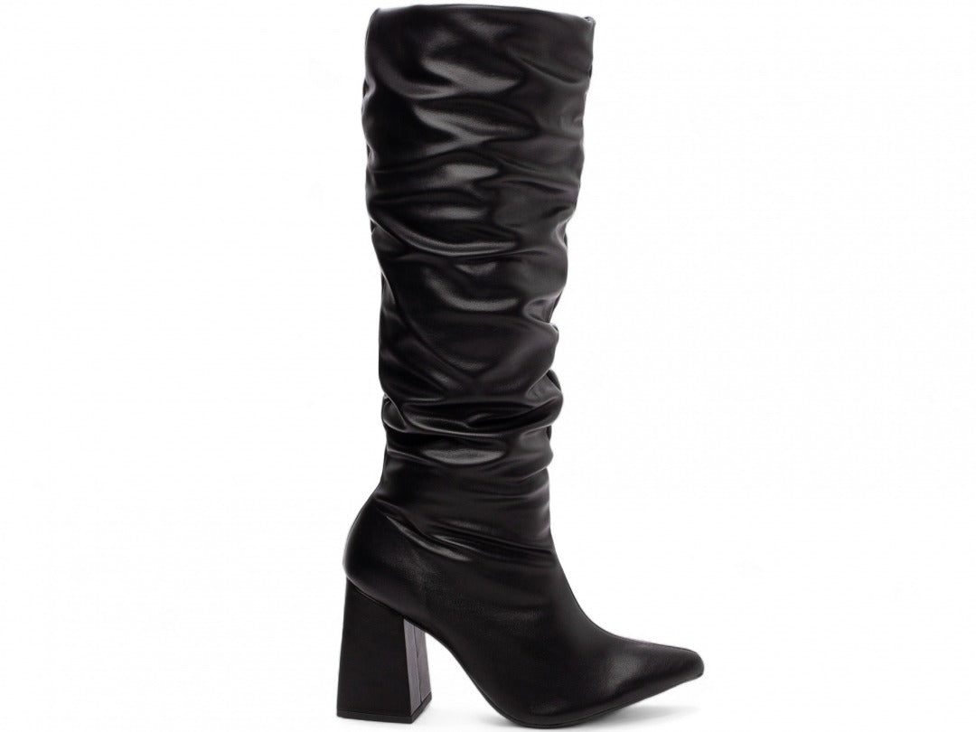 Bota Franzida Feminina Preta