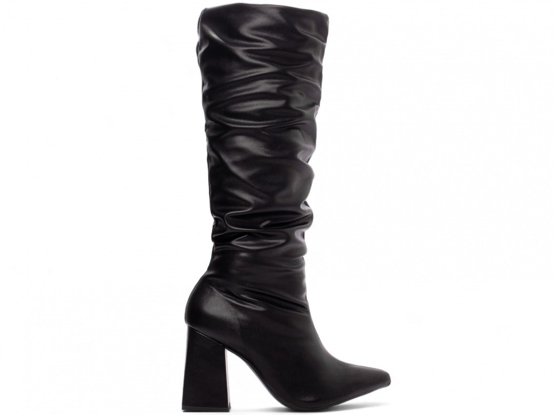 Bota Franzida Feminina Preta