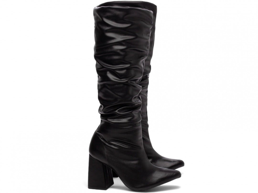 Bota Franzida Feminina Preta