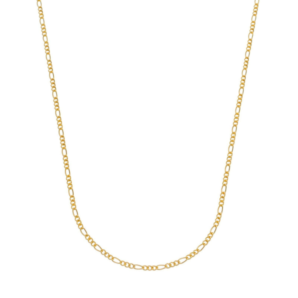 Corrente em Ouro 24K Masculina Elo 3 por 1 - 3mm