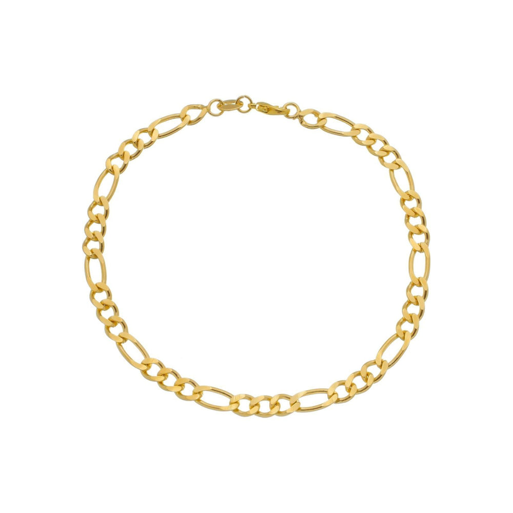 Pulseira em Ouro 24K Masculina Elo 3 por 1 - 5mm