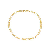 Pulseira em Ouro 24K Masculina Elo 3 por 1 - 4mm