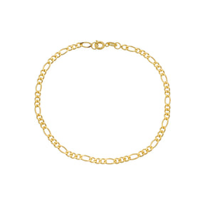 Pulseira em Ouro 24K Masculina Elo 3 por 1 - 4mm