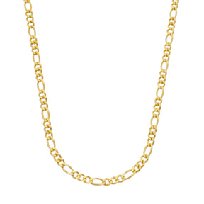 Corrente em Ouro 24K Masculina Elo 3 por 1 - 4mm