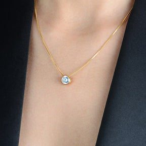 Colar Dourado Zircônia Ponto de Luz - Galeria