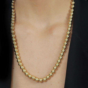 Colar Dourado de Bolas Médias - Galeria