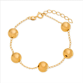Pulseira Dourada de Bolas Grandes