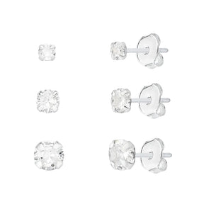 Trio de Ponto de Luz Redondo em Prata 925