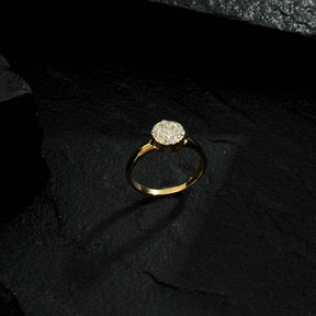 Anel Dourado Chuveirinho Cravejado de Zircônia - Galeria