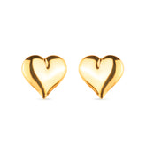 Brinco Dourado de Coração Médio