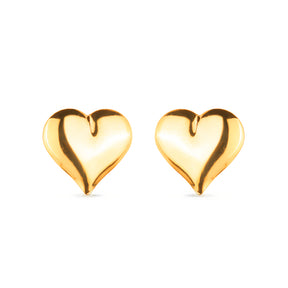 Brinco Dourado de Coração Médio