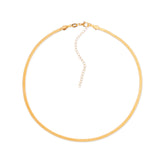 Colar Dourado Chocker de Fita