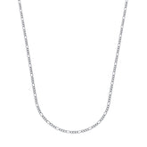 Corrente Prateada Masculina Elo 3 por 1 &#8211; 3mm