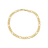 Pulseira Dourada Masculina Elo 3 por 1 &#8211; 5mm