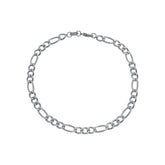 Pulseira Prateada Masculina Elo 3 por 1 &#8211; 5mm